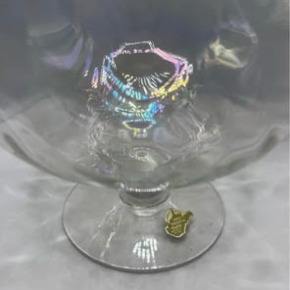 West Virginia Glass Company Loop Optic Iridescent Brandy Snifter - Picture 2 of 8